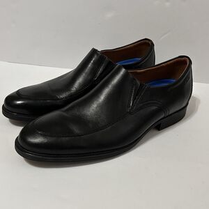Clarks Shoes Men's 10M Whiddon Step Black Leather Extreme Comfort Loafer Dress